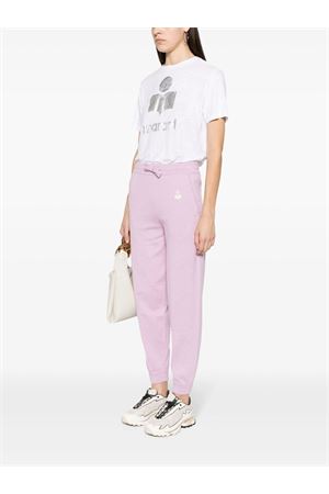 T-shirt in lino tinta unita con logo MARANT ÉTOILE | TS0001FBA1N10E20WH